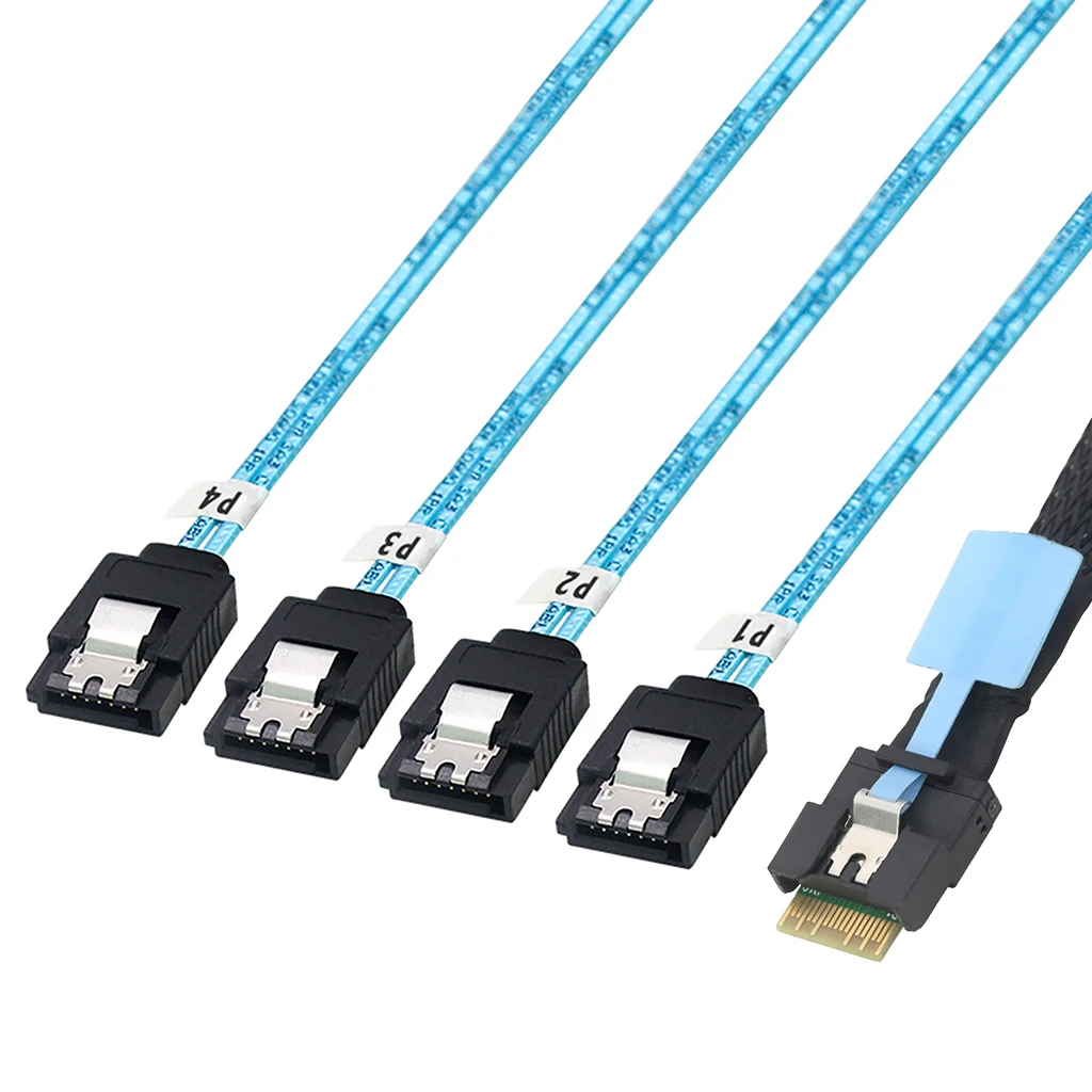 PCIE SFF-8654 4i 38P to 4SATA Adapter Cable Anti Misplug Slimline SAS Cable 90Degree/180Degree Angle for Server Hard Disk Cable
PCIE SFF-8654 4i 38P to 4SATA Adapter Cable Anti Misplug Slimline SAS Cable 90Degree/180Degree Angle for Server Hard Disk Cable