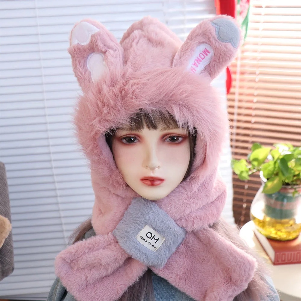 Fashion Ear Protection Rabbit Ear Hat Thickened Winter Bib Scarf Hat Cartoon Warm Winter Beanie Streetwear
Fashion Ear Protection Rabbit Ear Hat Thickened Winter Bib Scarf Hat Cartoon Warm Winter Beanie Streetwear