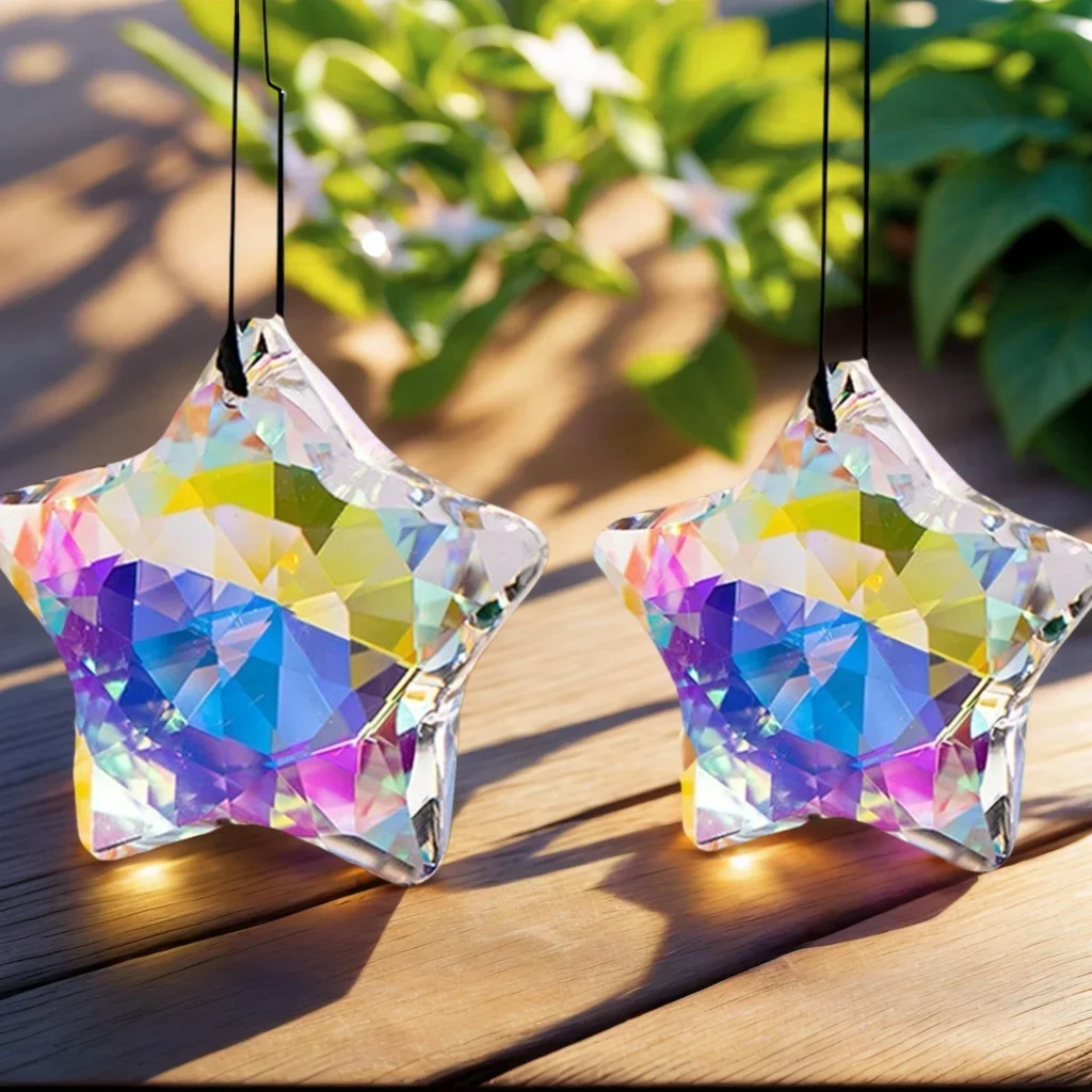 2pcs sun catcher window prism pendant, Crystal rainbow manufacturing garden hanging ornament, home, garden art,Mother's Day, Fa
2pcs sun catcher window prism pendant, Crystal rainbow manufacturing garden hanging ornament, home, garden art,Mother's Day, Fa