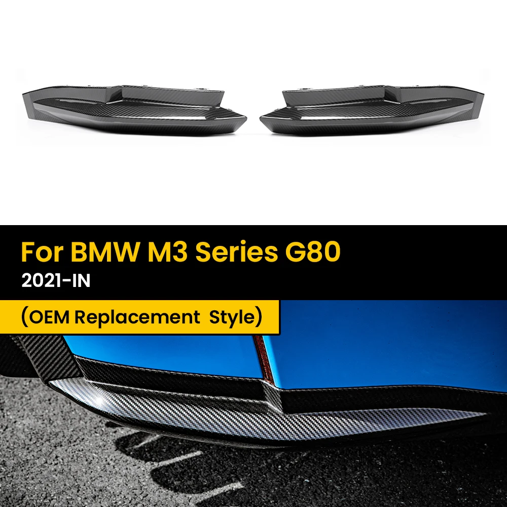 Real Dry Carbon Fiber Rear Splitter for BMW M3 Series G80 OEM Replacement Style 2021-IN 2Pcs/Set
Real Dry Carbon Fiber Rear Splitter for BMW M3 Series G80 OEM Replacement Style 2021-IN 2Pcs/Set