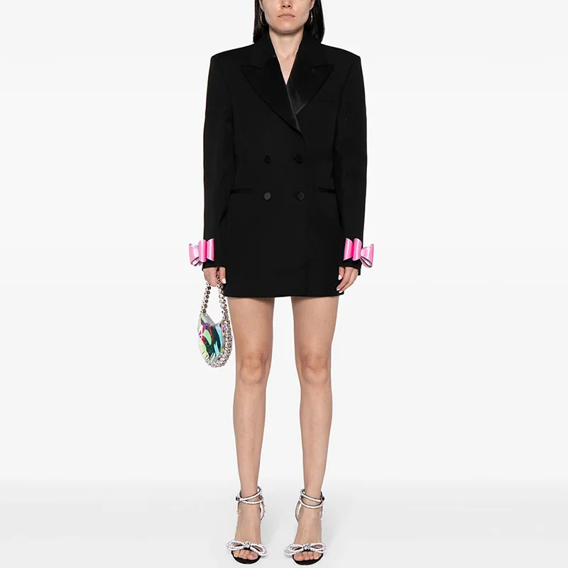Black Cotton Women Suit 1 Piece Blazer With Pink Bow Fall Autumn Formal Office Lady Business Long Outfit Jacket Coat Party Wear
Black Cotton Women Suit 1 Piece Blazer With Pink Bow Fall Autumn Formal Office Lady Business Long Outfit Jacket Coat Party Wear