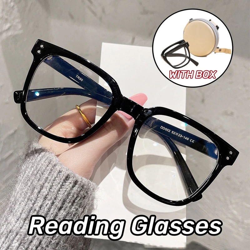 Fashionable and Portable Large Frame Glasses Folding Square Reading Glasses for Men and Women Anti Blue Light Presbyopia Glasses
Fashionable and Portable Large Frame Glasses Folding Square Reading Glasses for Men and Women Anti Blue Light Presbyopia Glasses