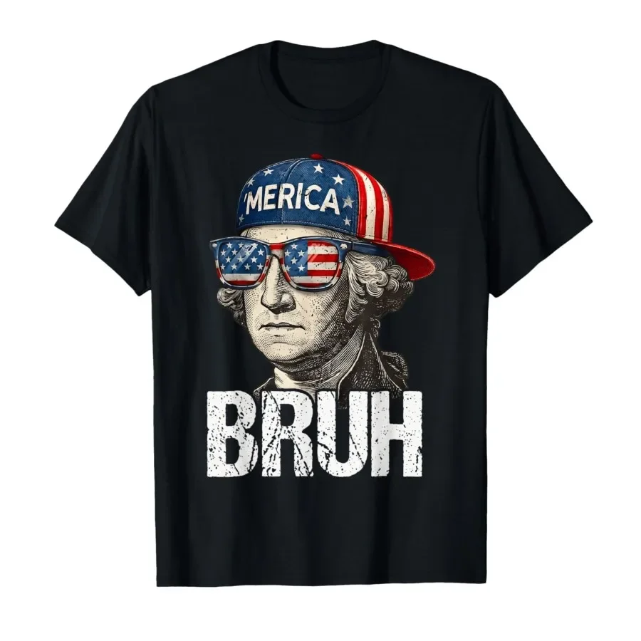 4th of July George Washington Bruh USA Meme T-shirt For Men Women 100% Cotton T Shirts Short Sleeve Tops 0413-1
4th of July George Washington Bruh USA Meme T-shirt For Men Women 100% Cotton T Shirts Short Sleeve Tops 0413-1
