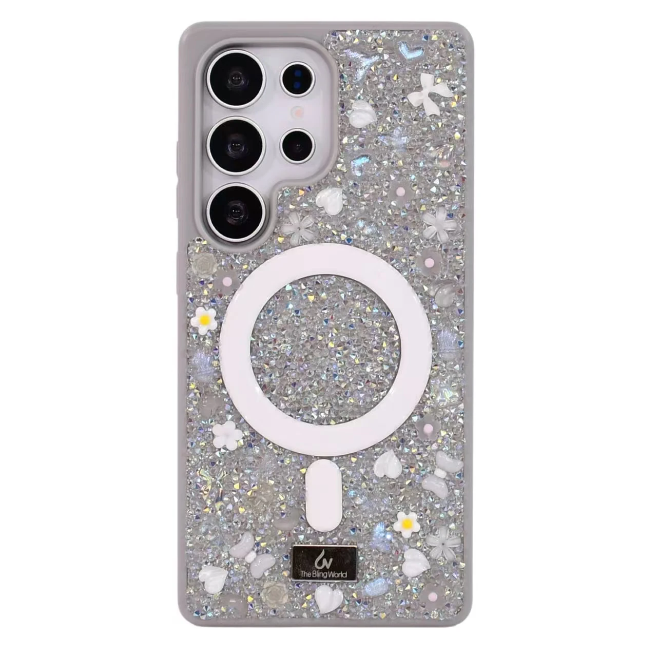 For Samsung Galaxy S25 S24 Ultra Crystalline Phone Case Luxury Diamond Jewelry Magnetic Charging Rhinestone Shockproof Cover
For Samsung Galaxy S25 S24 Ultra Crystalline Phone Case Luxury Diamond Jewelry Magnetic Charging Rhinestone Shockproof Cover