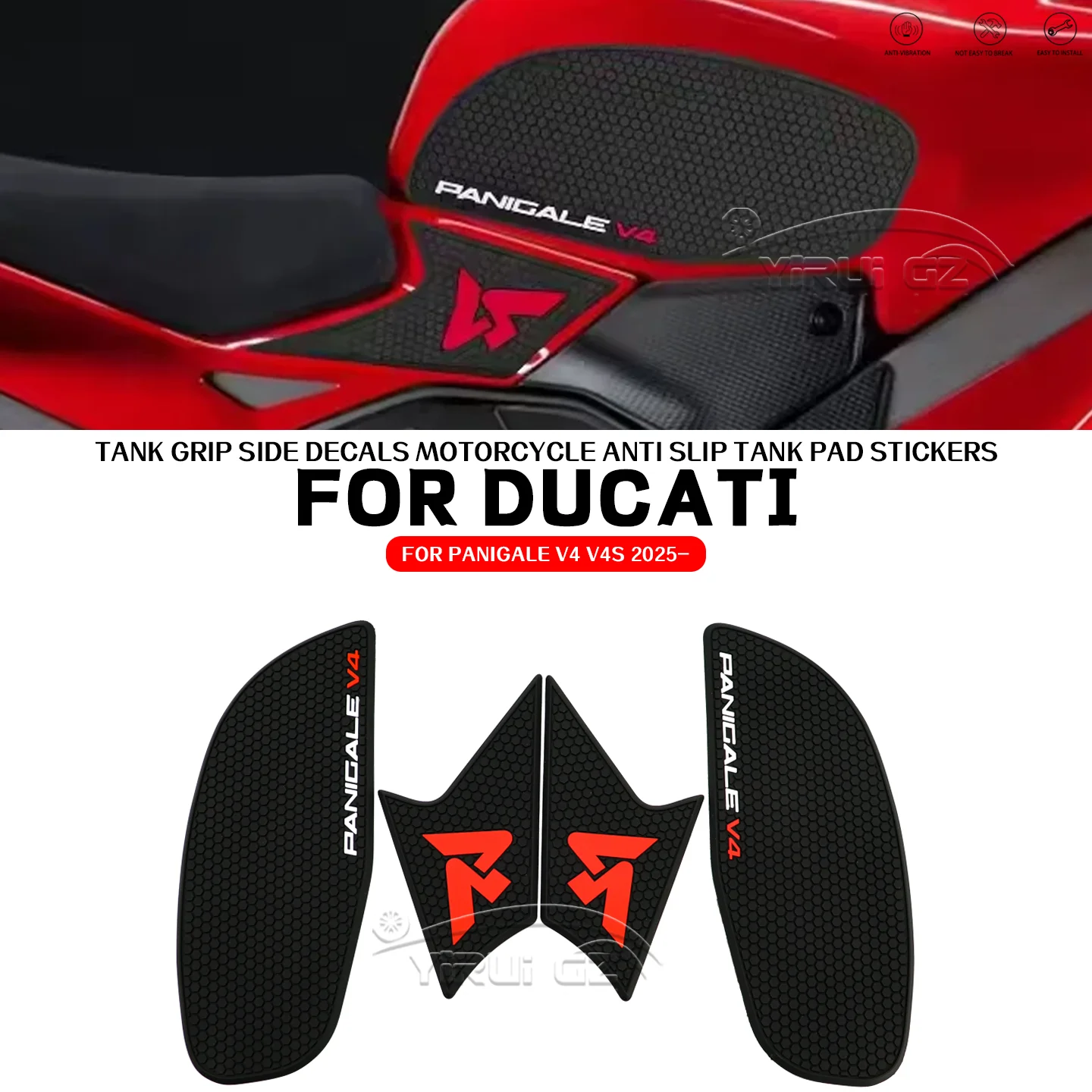 НОВЫЕ наклейки на топливный бак мотоцикла, нескользящая боковая накладка на топливный бак, подходит для Ducati Panigale V4 V4S V4S 2025- PanigaleV4 V4S 2025-
НОВЫЕ наклейки на топливный бак мотоцикла, нескользящая боковая накладка на топливный бак, подходит для Ducati Panigale V4 V4S V4S 2025- PanigaleV4 V4S 2025-
