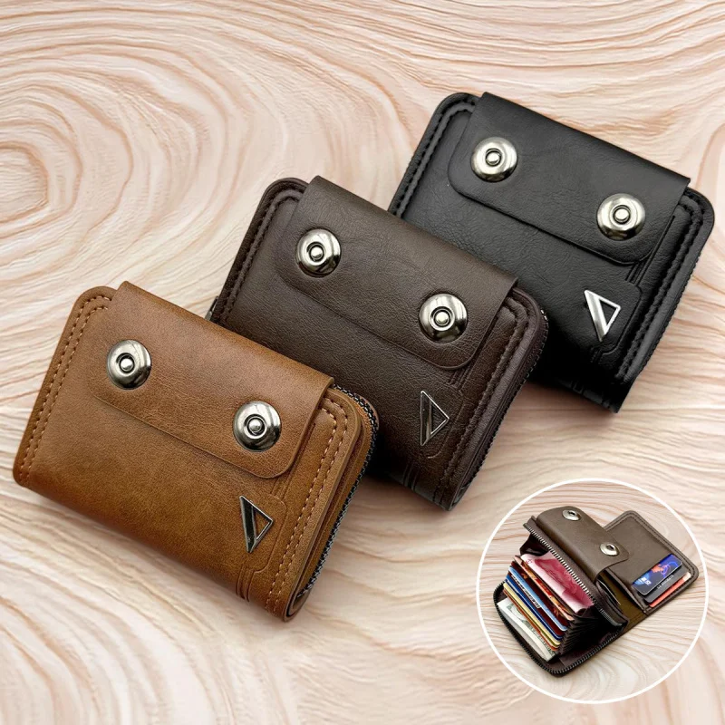 Кожаный кошелек-кардхолдер для мужчин: подарочный, для путешествий, деловой, повседневный, с двойной застежкой, на молнии, короткий, для монет, многофункциональный, для денег
Кожаный кошелек-кардхолдер для мужчин: подарочный, для путешествий, деловой, повседневный, с двойной застежкой, на молнии, короткий, для монет, многофункциональный, для денег