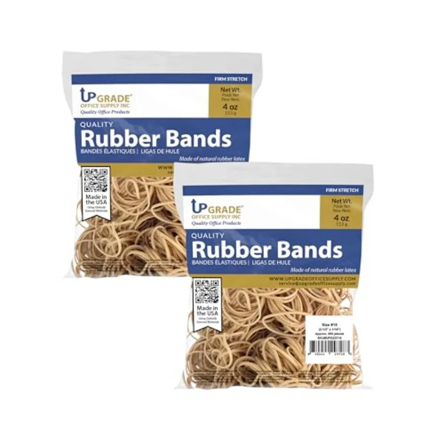 Upgrade Office Supply Rubber Bands, Size 16, 2 1/2 x 1/16 in, 2 Pack, 900 Count, USA
Upgrade Office Supply Rubber Bands, Size 16, 2 1/2 x 1/16 in, 2 Pack, 900 Count, USA