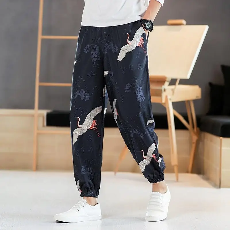 Plus Size M-5XL Men Wide Leg Printed Cotton Thin Pants Spring Summer Autumn Casual Drawstring Elastic Waist Long Harem Jogger
Plus Size M-5XL Men Wide Leg Printed Cotton Thin Pants Spring Summer Autumn Casual Drawstring Elastic Waist Long Harem Jogger