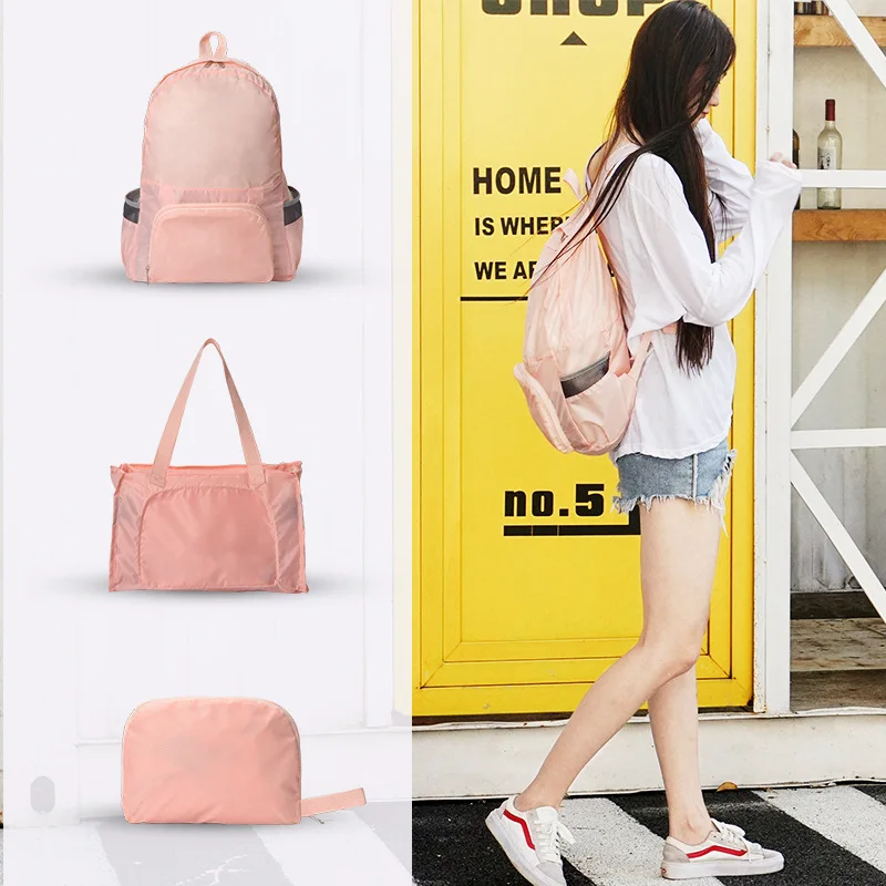 Dual-purpose skin backpack Folding travel backpack Portable clothes storage lightweight school bag
Dual-purpose skin backpack Folding travel backpack Portable clothes storage lightweight school bag