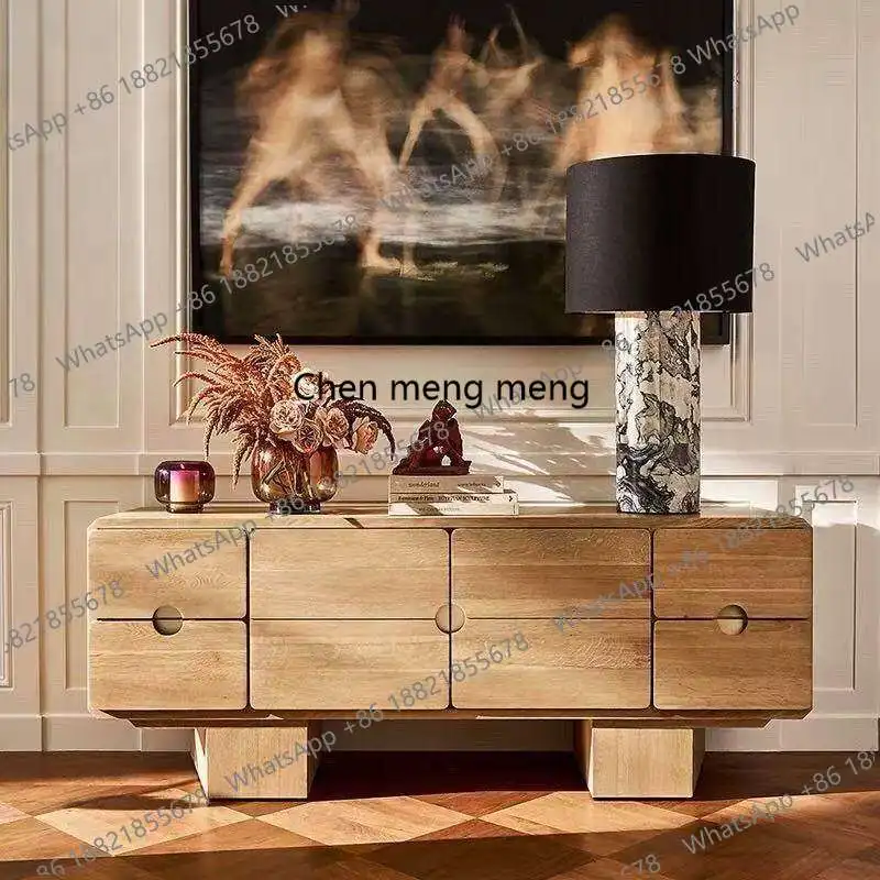 American retro solid wood dining side cabinet, living room against the wall TV cabinet, Italian storage locker
American retro solid wood dining side cabinet, living room against the wall TV cabinet, Italian storage locker