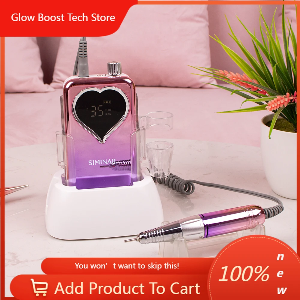 NYSIMINAIL Professional Nail Drill Machine 35000RPM Portable Electric Nail File Rechargeable Manicure Machine Set Efile Bit Kit
NYSIMINAIL Professional Nail Drill Machine 35000RPM Portable Electric Nail File Rechargeable Manicure Machine Set Efile Bit Kit