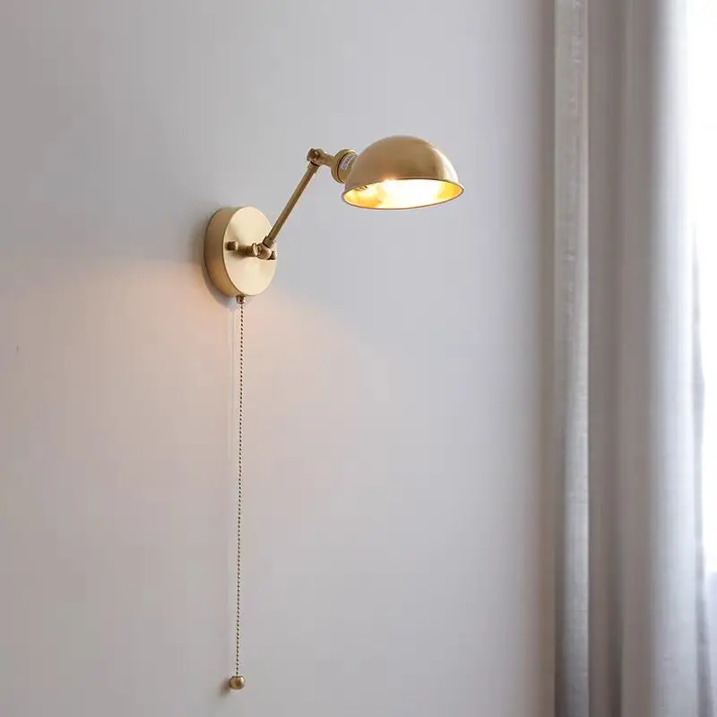 Nordic Rotatable TV Background Wall All-copper Living Room Bedroom Bedside Wall Lamp With Zipper Switch Wall Lamp
Nordic Rotatable TV Background Wall All-copper Living Room Bedroom Bedside Wall Lamp With Zipper Switch Wall Lamp