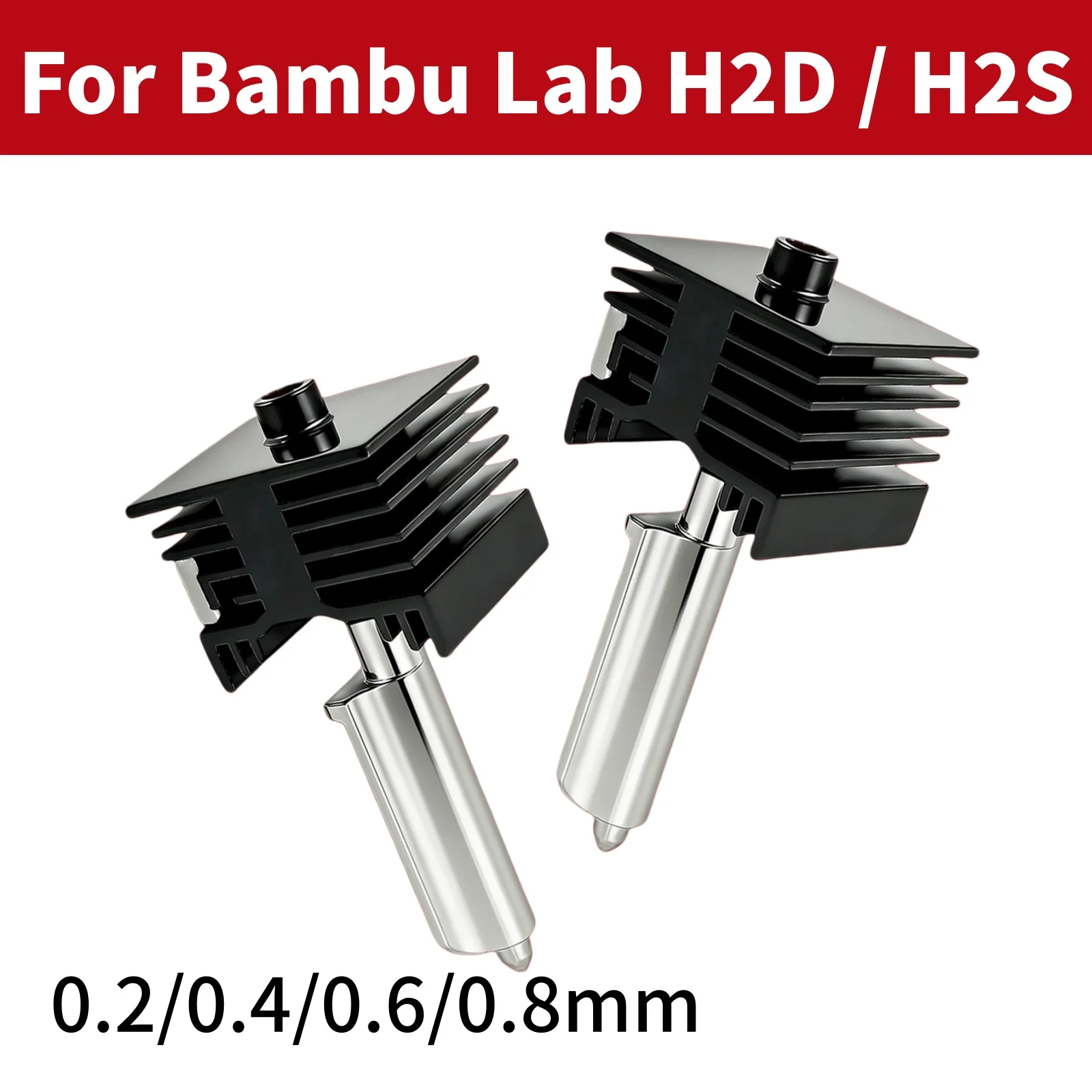 Комплект хотэндов для Bambu Lab H2D/H2S – стандартный поток с набором прецизионных сопел 0.2/0.4/0.6/0.8 мм, запасные части для 3D-принтеров
Комплект хотэндов для Bambu Lab H2D/H2S – стандартный поток с набором прецизионных сопел 0.2/0.4/0.6/0.8 мм, запасные части для 3D-принтеров