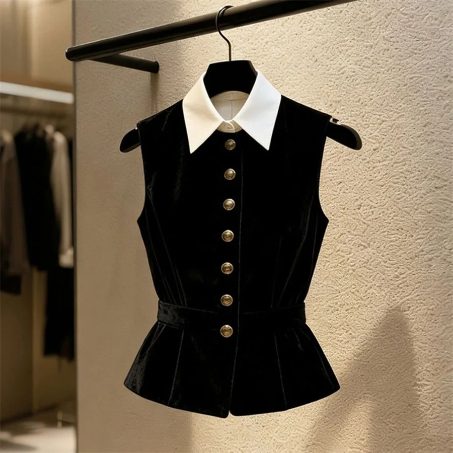 Новая осенне-зимняя модная вельветовая жилетка с мозаичным контрастным дизайном, женская однобортная безрукавка, повседневный элегантный жилет
Новая осенне-зимняя модная вельветовая жилетка с мозаичным контрастным дизайном, женская однобортная безрукавка, повседневный элегантный жилет