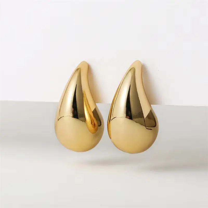 2025 New Vintage Gold Plated Chunky Dome Drop Earrings for Women Glossy Thick Teardrop Lightweight Stainless Steel Hoops
2025 New Vintage Gold Plated Chunky Dome Drop Earrings for Women Glossy Thick Teardrop Lightweight Stainless Steel Hoops