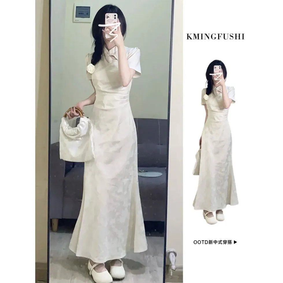 Modified QIpao for Young Women Summer Slim Petite Dress Elegant New Chinese Style Fashion Long Cheongsam ципао платье CH-075
Modified QIpao for Young Women Summer Slim Petite Dress Elegant New Chinese Style Fashion Long Cheongsam ципао платье CH-075