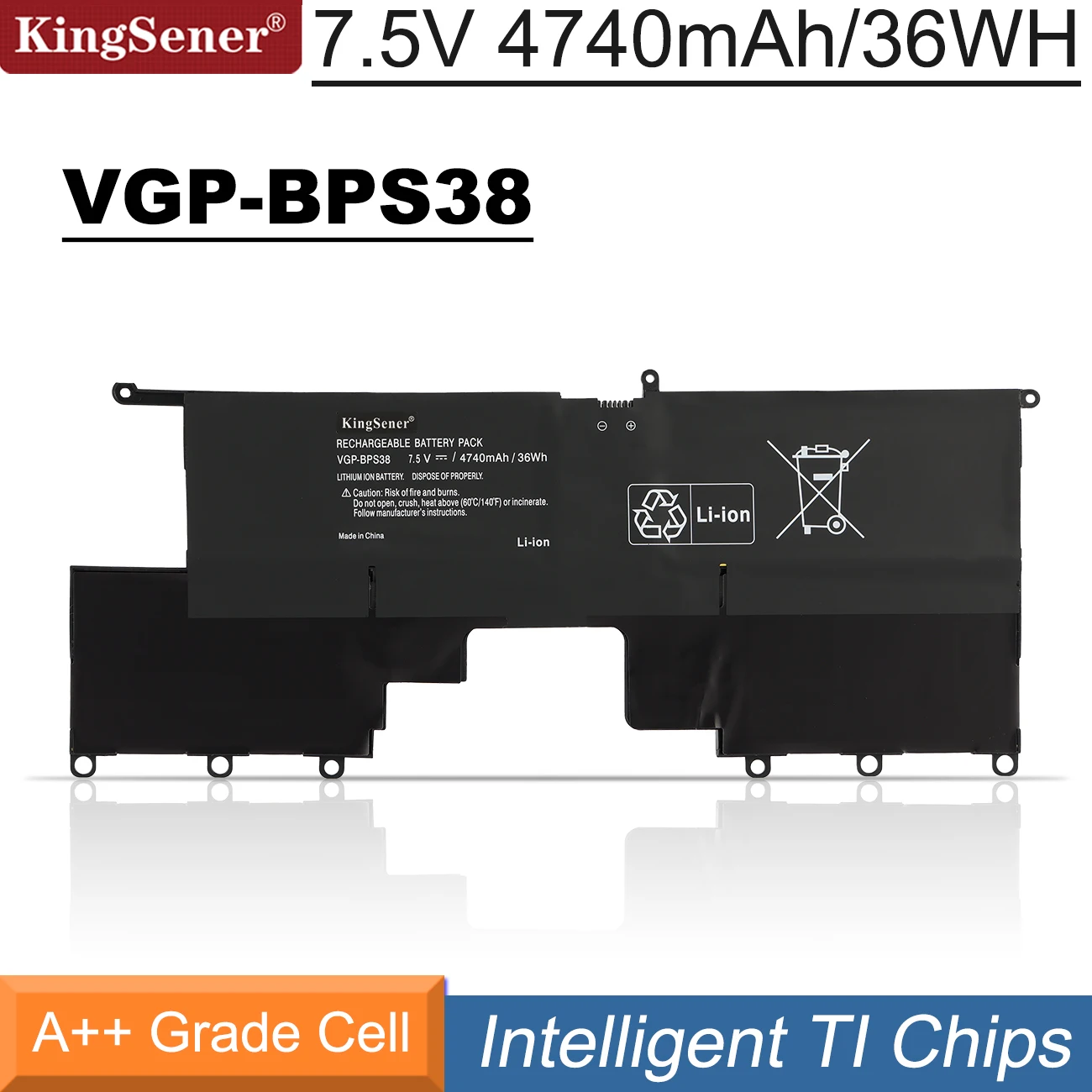 Аккумулятор KingSener для ноутбука SONY VAIO PRO11 PRO13 SVP1321BPXB SVP13216PG SVP132A1CM SVP11217SCS BPS38 7,5 в 4740 мАч
Аккумулятор KingSener для ноутбука SONY VAIO PRO11 PRO13 SVP1321BPXB SVP13216PG SVP132A1CM SVP11217SCS BPS38 7,5 в 4740 мАч