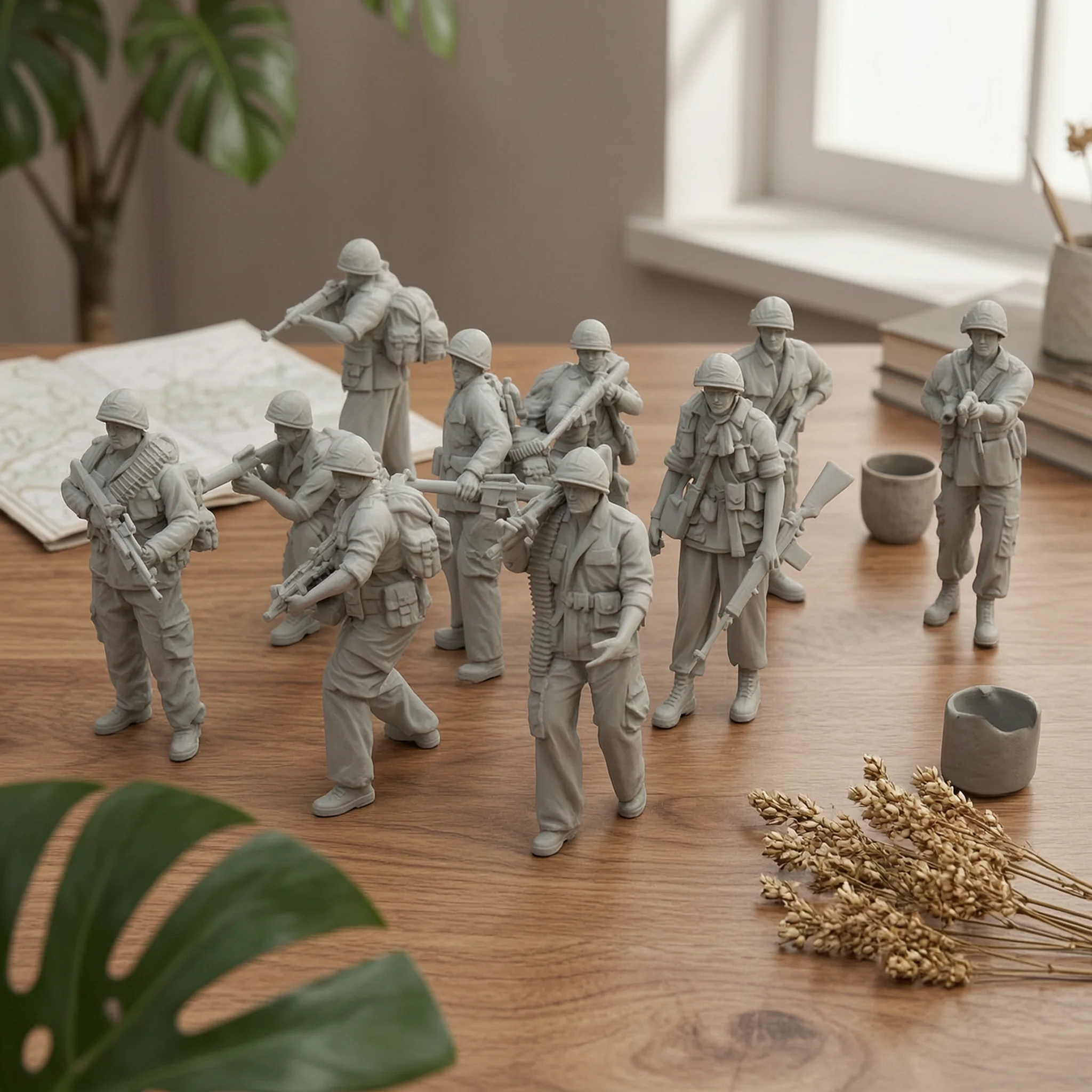 10 Pieces Unpainted Soldier Figures Detailed Resin Army Figures Toy Soldiers Gray Hobby Set Display for Hobbyists
10 Pieces Unpainted Soldier Figures Detailed Resin Army Figures Toy Soldiers Gray Hobby Set Display for Hobbyists