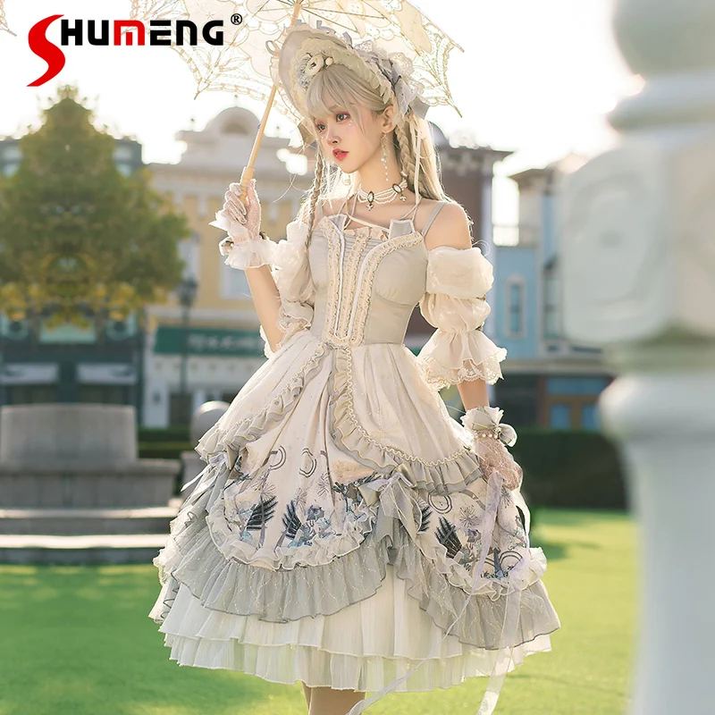 Original French Court Style Elegant Vintage Dress Sweet Elegant Princess Tea Party Lolita Dress Women's Sweet Half Sleeve Dress
Original French Court Style Elegant Vintage Dress Sweet Elegant Princess Tea Party Lolita Dress Women's Sweet Half Sleeve Dress