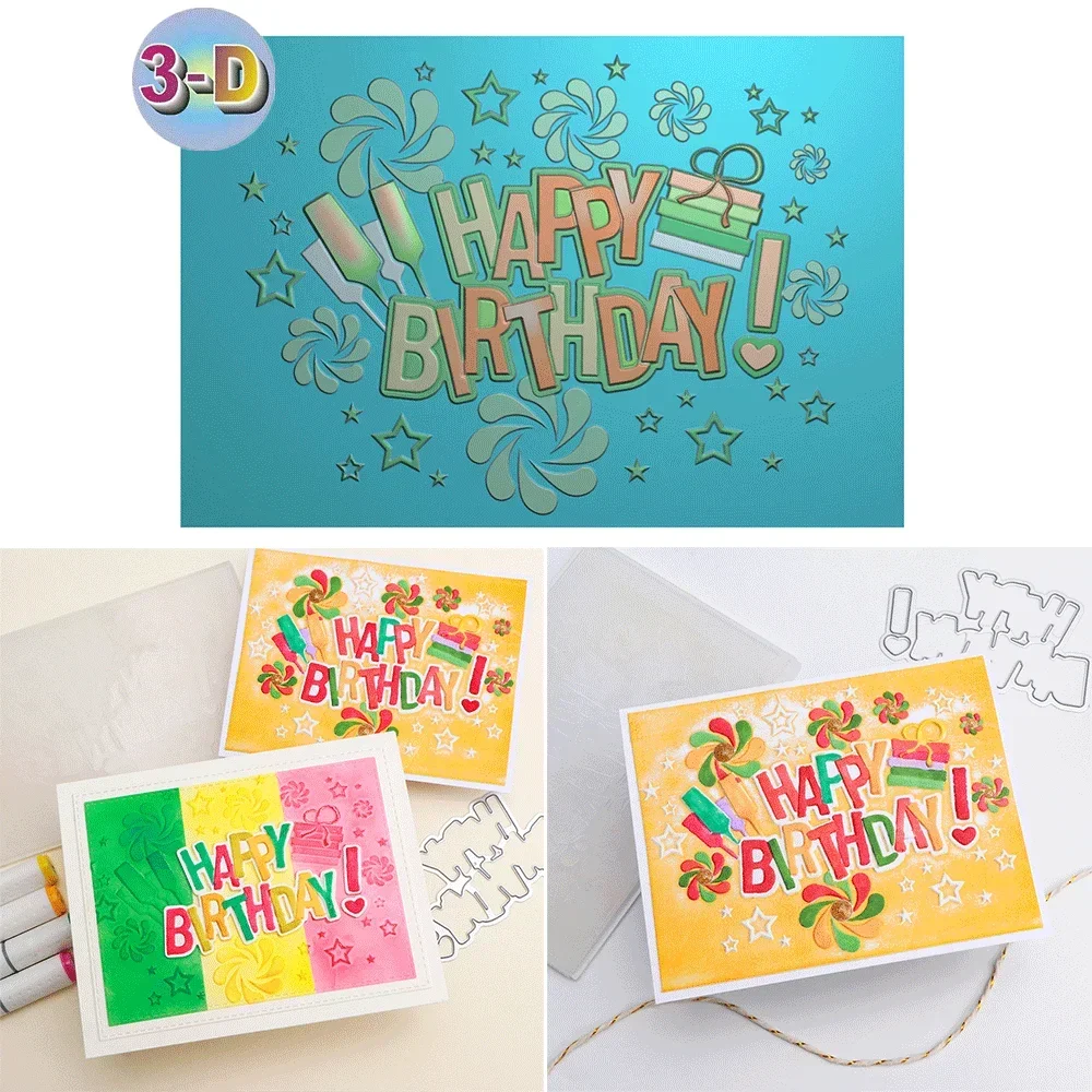 Happy Birthday Word 3D Embossing Folder and Matching Dies for Adding Textured Detail To Paper Crafting Card Making Supplies
Happy Birthday Word 3D Embossing Folder and Matching Dies for Adding Textured Detail To Paper Crafting Card Making Supplies