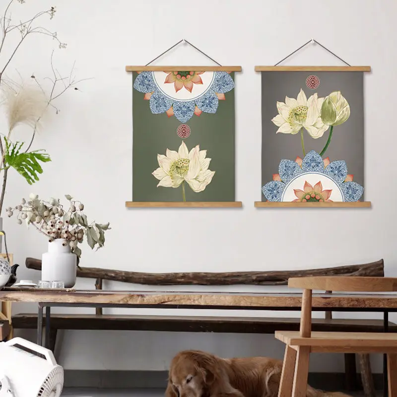 Chinese Style Lotus Scroll Wall Paintings Vintage Living Room Decor Aesthetic Home Office Decoration Tapestry Wall Art Hanging
Chinese Style Lotus Scroll Wall Paintings Vintage Living Room Decor Aesthetic Home Office Decoration Tapestry Wall Art Hanging