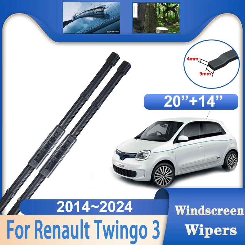 Car Wipers Blades For Renault Twingo 3 III Accessories 2014~2024 Rubber Window Windshield Windscreen Wipers Auto cleaning Brushe
Car Wipers Blades For Renault Twingo 3 III Accessories 2014~2024 Rubber Window Windshield Windscreen Wipers Auto cleaning Brushe