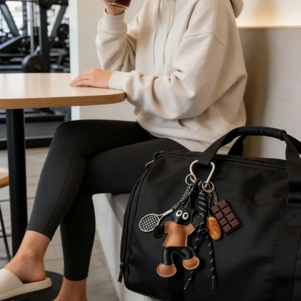 Sporty Cat Bag Charm Tennis Racket Chocolate Bag Pendant Women Casual Keychain for Bags & Backpacks
Sporty Cat Bag Charm Tennis Racket Chocolate Bag Pendant Women Casual Keychain for Bags & Backpacks