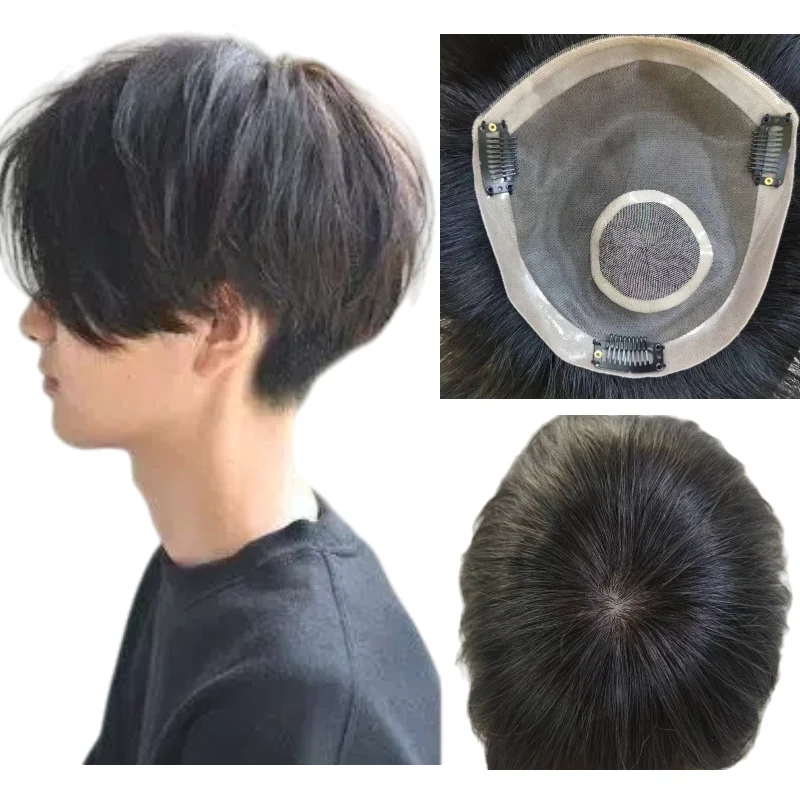 6-дюймовый 100% человеческие волосы, мужской парик, мононити, искусственная сторона, кружевная сетка с расческами, завязанная вручную основа, темно-черная система
6-дюймовый 100% человеческие волосы, мужской парик, мононити, искусственная сторона, кружевная сетка с расческами, завязанная вручную основа, темно-черная система