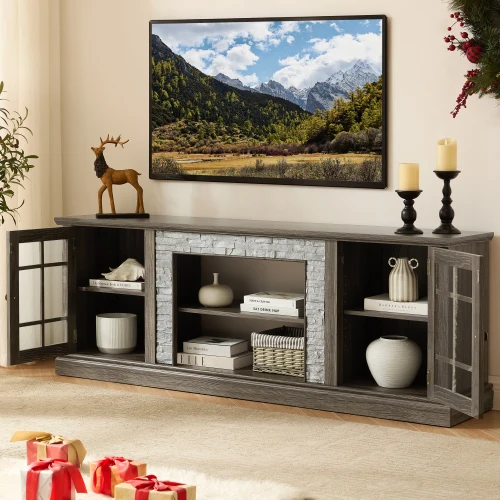 #70" Modern TV Stand With 2-Door Storage Faux Stone Media Console Cabinet Grey Large Entertainment Center
#70" Modern TV Stand With 2-Door Storage Faux Stone Media Console Cabinet Grey Large Entertainment Center