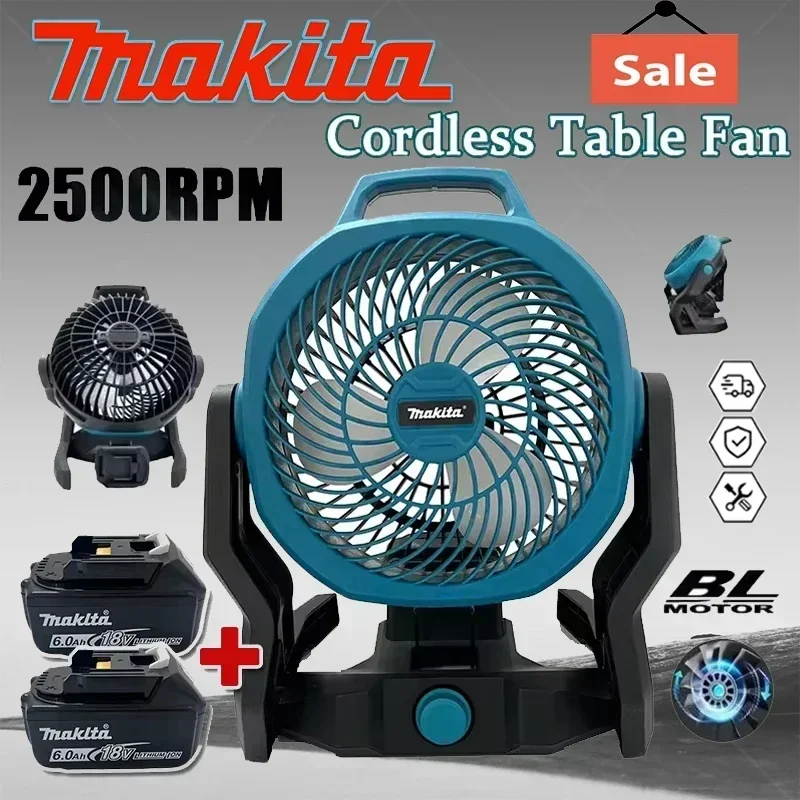 Makita Cordless Table Fan Multi Purpose Portable Camping Fan Adjustable Head 3 Speed Setting Powered Desktop Floor Fan
Makita Cordless Table Fan Multi Purpose Portable Camping Fan Adjustable Head 3 Speed Setting Powered Desktop Floor Fan