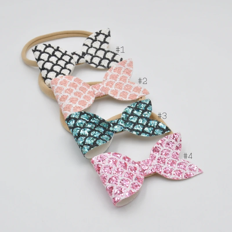 12Pcs/Lot Mermaid Baby Bow Headband Soft Nylon Hairband For Toddler Girls Handmade Glitter Bow Hair Clips Infant Hair Accessory
12Pcs/Lot Mermaid Baby Bow Headband Soft Nylon Hairband For Toddler Girls Handmade Glitter Bow Hair Clips Infant Hair Accessory