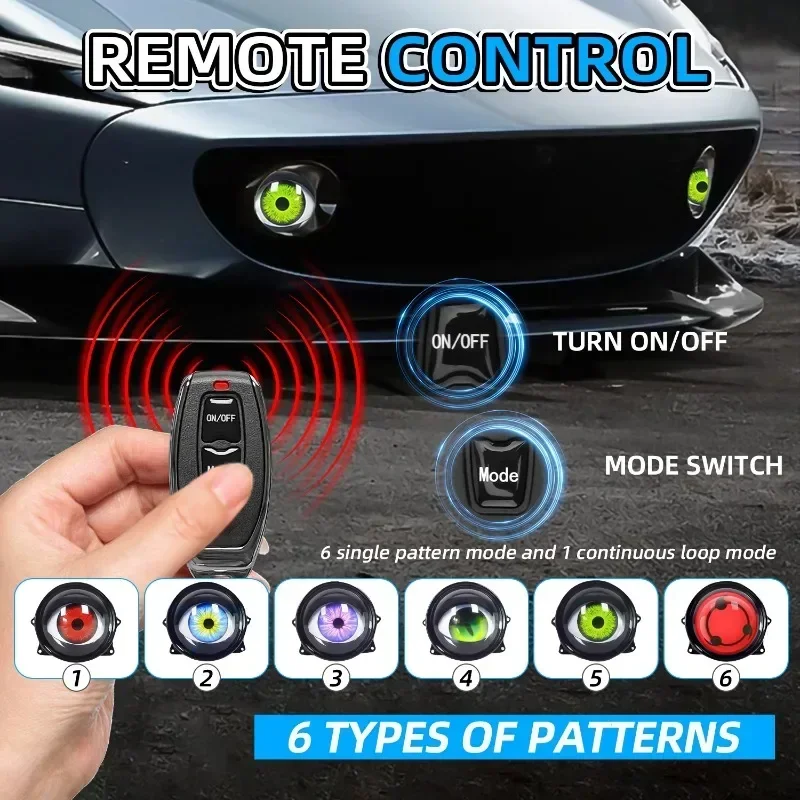 Car Devil'S Eyes Light 6/33 Modes LED Dynamic Devil Demo Eyes Lens Atmosphere Light Led Dynamic Adjustable Devil Eye Car Lights
Car Devil'S Eyes Light 6/33 Modes LED Dynamic Devil Demo Eyes Lens Atmosphere Light Led Dynamic Adjustable Devil Eye Car Lights
