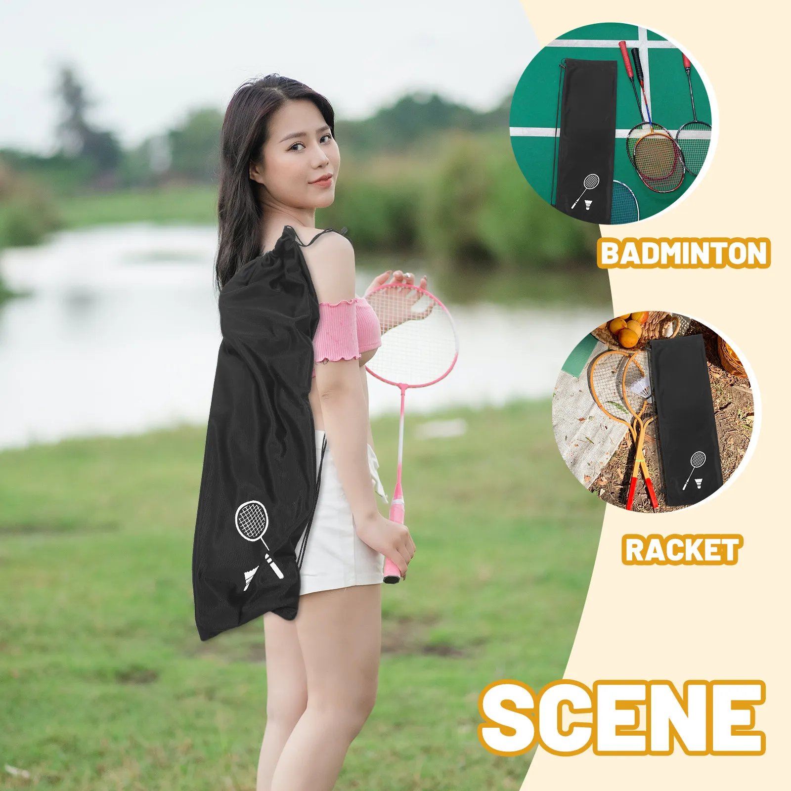 1 Piece Badminton Racket Organizer Strong Lint Material Easy Carry Drawstring Bag for Daily Outdoor Sports Use
1 Piece Badminton Racket Organizer Strong Lint Material Easy Carry Drawstring Bag for Daily Outdoor Sports Use