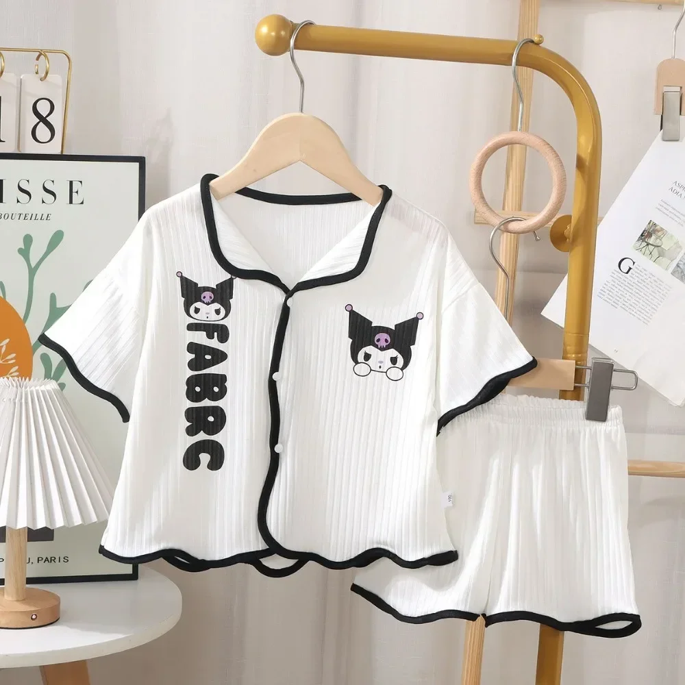 Sweet Kuromi Kawaii Sanrio Anime Ice Silk Home Wear Hoodie Pants Clothes Cute Cartoon Short-sleeved Shirt Gifts for Kids
Sweet Kuromi Kawaii Sanrio Anime Ice Silk Home Wear Hoodie Pants Clothes Cute Cartoon Short-sleeved Shirt Gifts for Kids