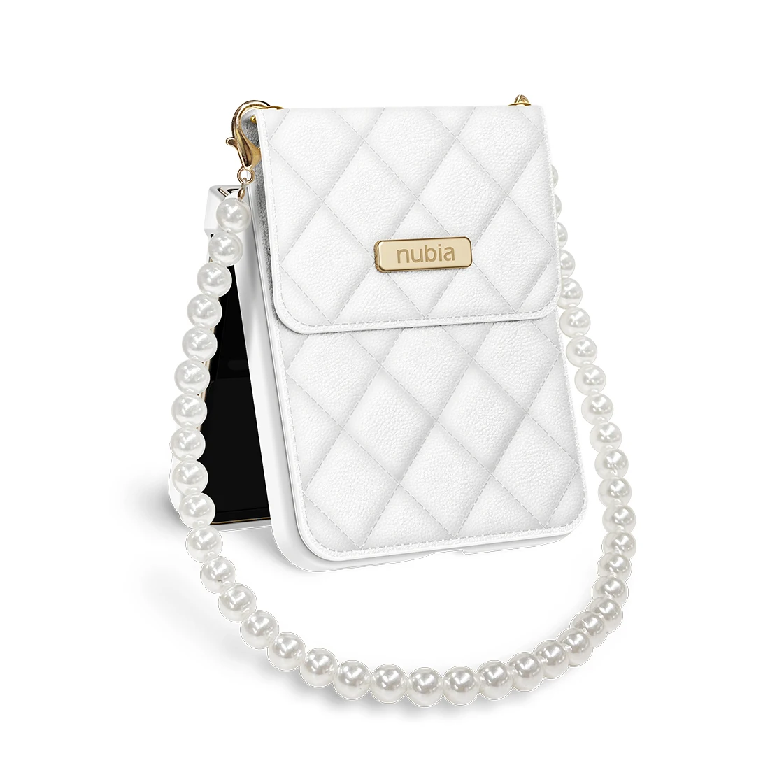 Luxury Quilted Faux Leather Case for Libero Flip / nubia Flip - Chic Crossbody Phone Bag with Hand Strap & Shoulder Chain
Luxury Quilted Faux Leather Case for Libero Flip / nubia Flip - Chic Crossbody Phone Bag with Hand Strap & Shoulder Chain