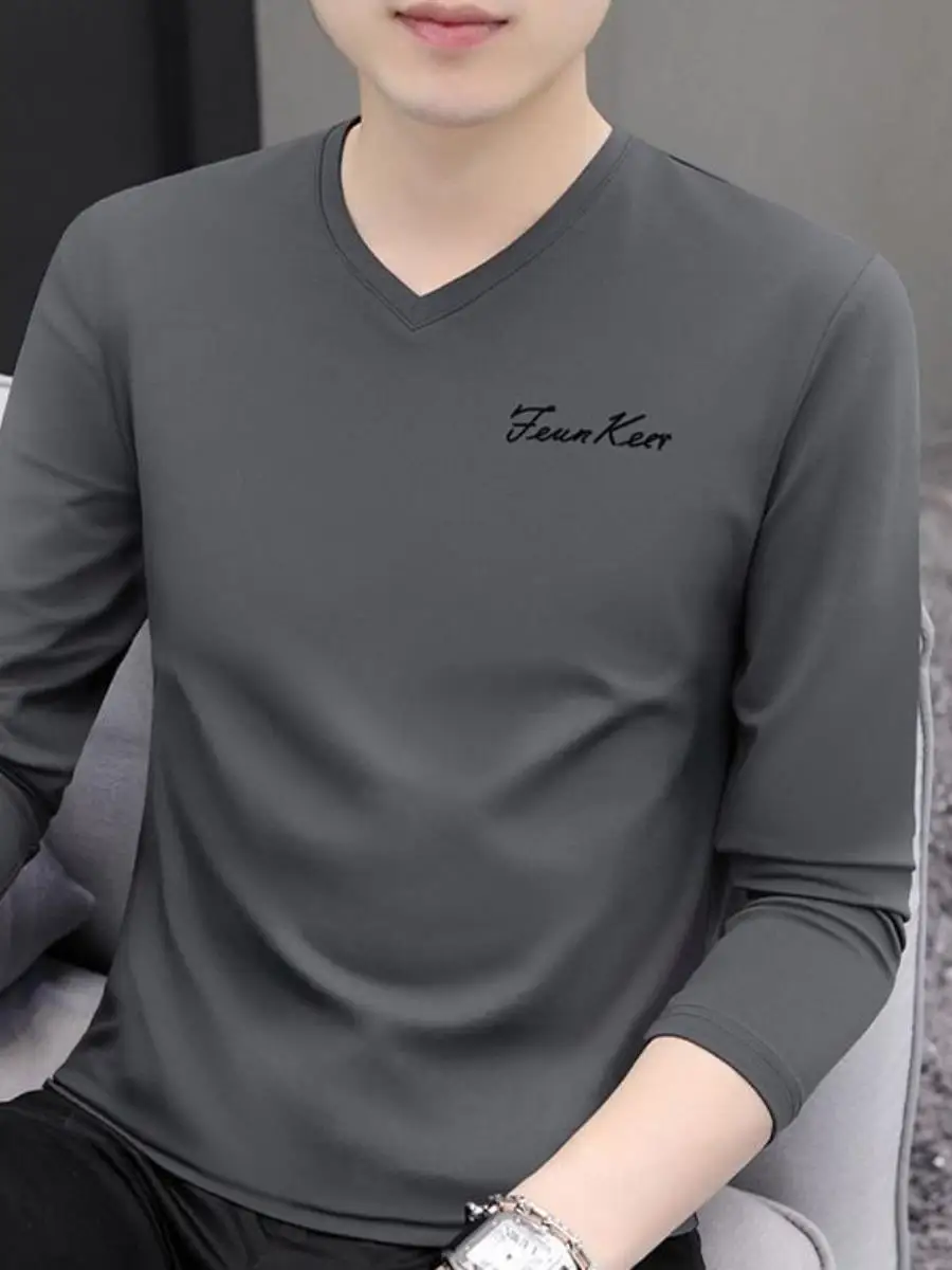 Casual Cotton Blend Long Sleeve V-Neck T-Shirt Men's Spring Autumn Lightweight Loose Fit Comfortable Soft Basic Top
Casual Cotton Blend Long Sleeve V-Neck T-Shirt Men's Spring Autumn Lightweight Loose Fit Comfortable Soft Basic Top