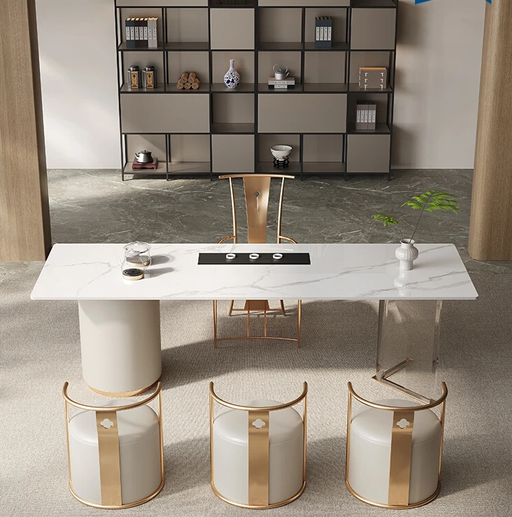 Tea table and chair combination Modern simple high-end kungfu Kettle multi-function office tea table
Tea table and chair combination Modern simple high-end kungfu Kettle multi-function office tea table
