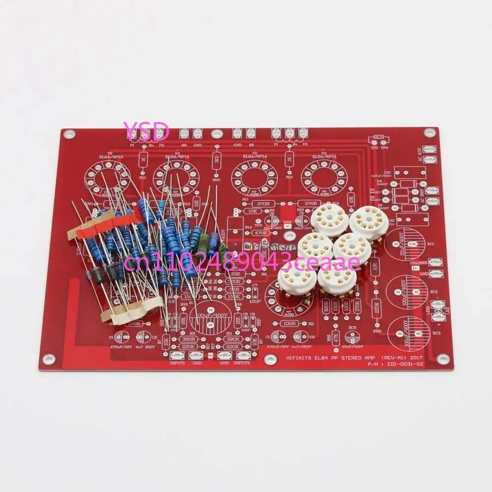 HiFi EL84 +ECF80 Stereo Push-Pull Tube Board Kit 12W +12W( PCB + Resistors +Tube Seat )
HiFi EL84 +ECF80 Stereo Push-Pull Tube Board Kit 12W +12W( PCB + Resistors +Tube Seat )