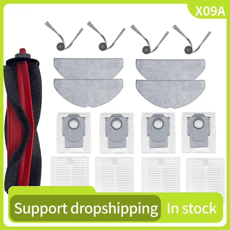 X09A 17Pcs For Roborock Q7TF / Q7TF+ Vacuum Cleaner Parts Replacement Main Side Brush Filter Mop Cloth Dust Bag
X09A 17Pcs For Roborock Q7TF / Q7TF+ Vacuum Cleaner Parts Replacement Main Side Brush Filter Mop Cloth Dust Bag