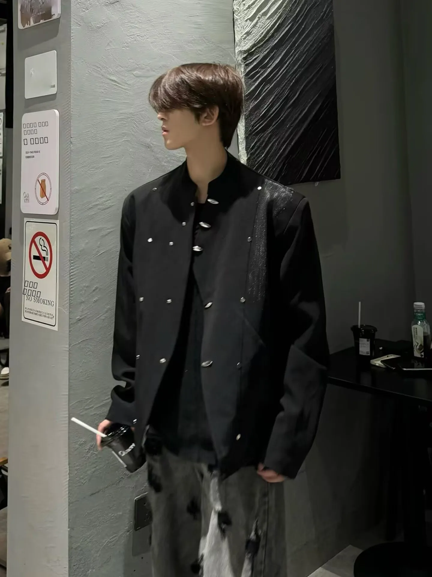 New Chinese Sle Splaed Ink Metal Decorated Stand Collar Pad oulder Suit Jaet Street Aosphere Feel Outerwear Coat
New Chinese Sle Splaed Ink Metal Decorated Stand Collar Pad oulder Suit Jaet Street Aosphere Feel Outerwear Coat