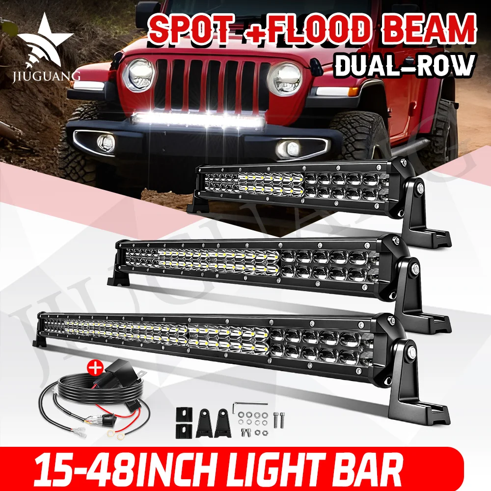 Светодиодная рабочая фара HAOLIDE с двумя рядами светодиодов, 15-48 дюймов, 6000K, комбинированный луч (точечный и рассеянный), водонепроницаемая, для внедорожников, полноприводных автомобилей и использования вне дорог, 12-24В
Светодиодная рабочая фара HAOLIDE с двумя рядами светодиодов, 15-48 дюймов, 6000K, комбинированный луч (точечный и рассеянный), водонепроницаемая, для внедорожников, полноприводных автомобилей и использования вне дорог, 12-24В