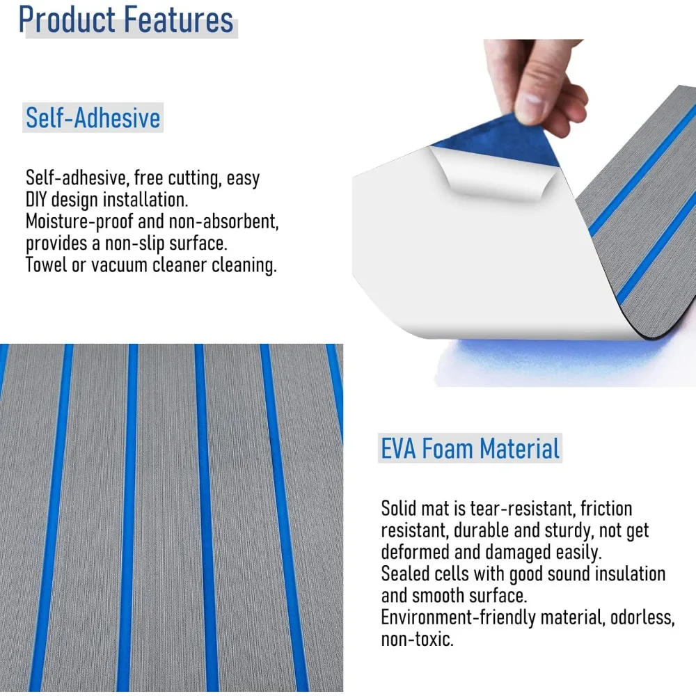 Boat Decking EVA Foam Flooring Sheet Faux Teak Marine Mat Boat Yacht Carpet Kayak RV Swimming Pool Non-Slip Flooring Mat
Boat Decking EVA Foam Flooring Sheet Faux Teak Marine Mat Boat Yacht Carpet Kayak RV Swimming Pool Non-Slip Flooring Mat