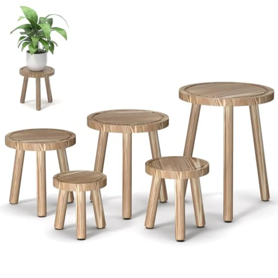 5-Pack Wood Plant Stands Indoor, Single Plant Stand for 6-12 Inch Pots, Mid-Century Modern Plant Stool, Tall Plant Stand for La
5-Pack Wood Plant Stands Indoor, Single Plant Stand for 6-12 Inch Pots, Mid-Century Modern Plant Stool, Tall Plant Stand for La