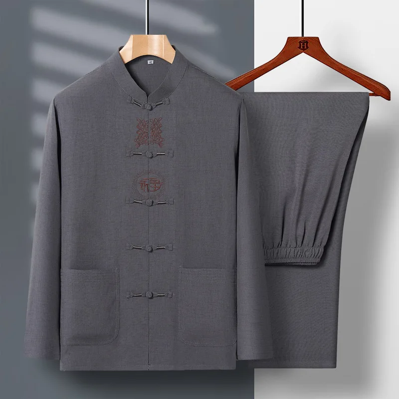 Tang Suit Male Tops Jackets Kung Fu Tai Chi Master Costume Long Sleeved Coats Pant Set 2023 Spring and Autumn New Chinese Suit
Tang Suit Male Tops Jackets Kung Fu Tai Chi Master Costume Long Sleeved Coats Pant Set 2023 Spring and Autumn New Chinese Suit