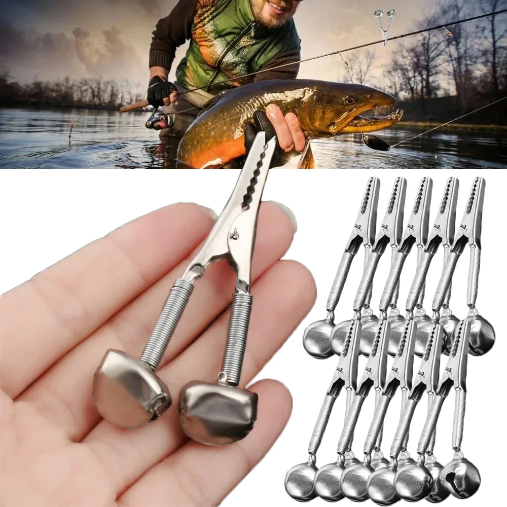10Pcs/20pcs Night Fishing Bite Alert Double Bells Clip Rod Tip Sound Alarm Indicator Clamp Outdoor Fish Tackle Tool Accessories
10Pcs/20pcs Night Fishing Bite Alert Double Bells Clip Rod Tip Sound Alarm Indicator Clamp Outdoor Fish Tackle Tool Accessories