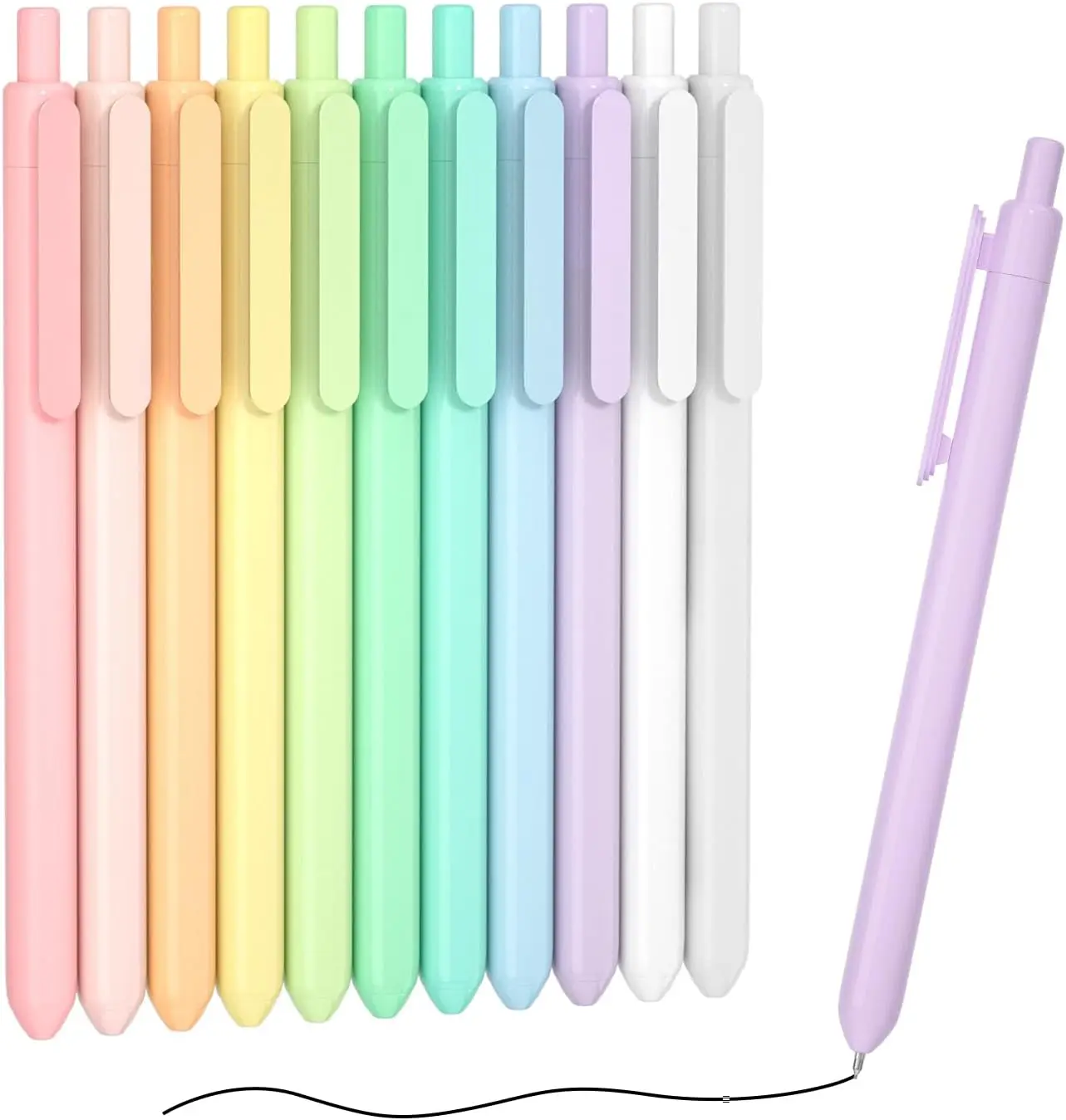 Shuttle Art Retractable Pastel Gel Ink Pens, 11 Pack Black Ink Pens, Cute Pens 0.5mm Fine Point for Writing Journaling Taking Notes School Office Home
Shuttle Art Retractable Pastel Gel Ink Pens, 11 Pack Black Ink Pens, Cute Pens 0.5mm Fine Point for Writing Journaling Taking Notes School Office Home