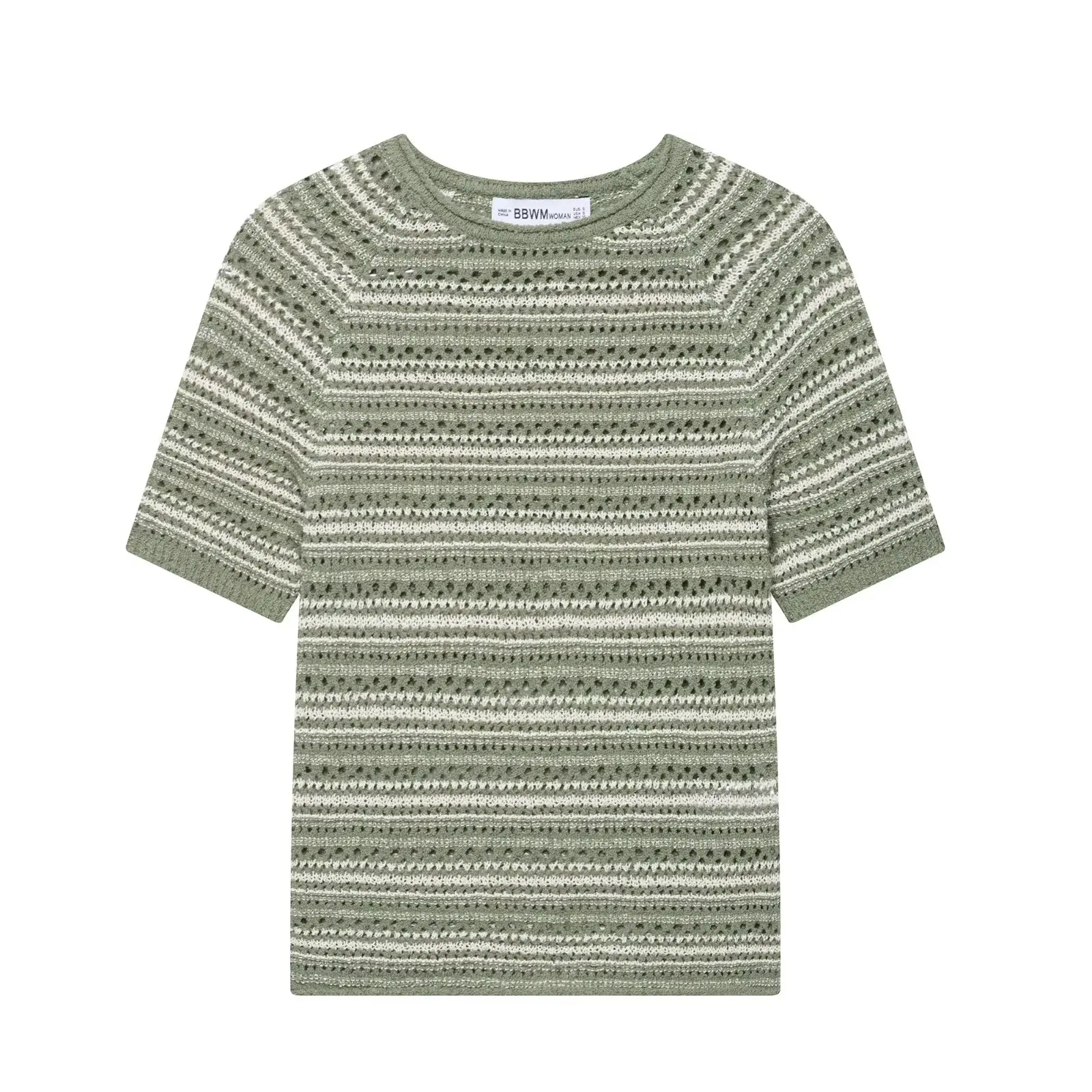 Autumn New Striped Textured Knit Short Sleeve Top for Women Round Slim Fit Fashion Office Lady Pullovers Sweater Top
Autumn New Striped Textured Knit Short Sleeve Top for Women Round Slim Fit Fashion Office Lady Pullovers Sweater Top