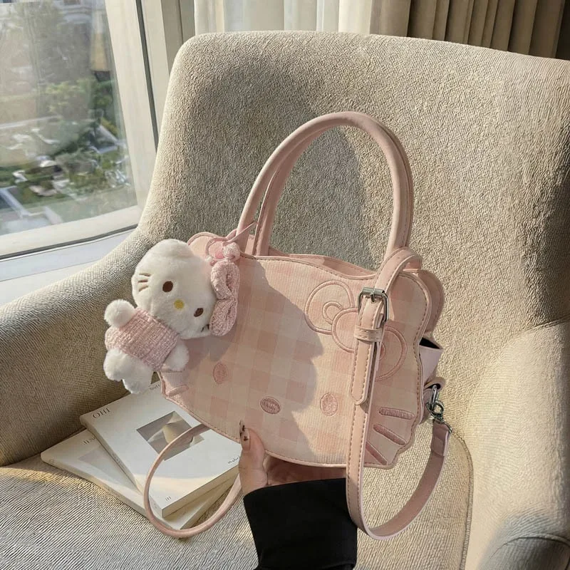 Hello Kitty Handbag Sweet Fashionable Versatile Large Capacity New Style Cute Plaid Cat Face Crossbody Shoulder Bag Wholesale
Hello Kitty Handbag Sweet Fashionable Versatile Large Capacity New Style Cute Plaid Cat Face Crossbody Shoulder Bag Wholesale