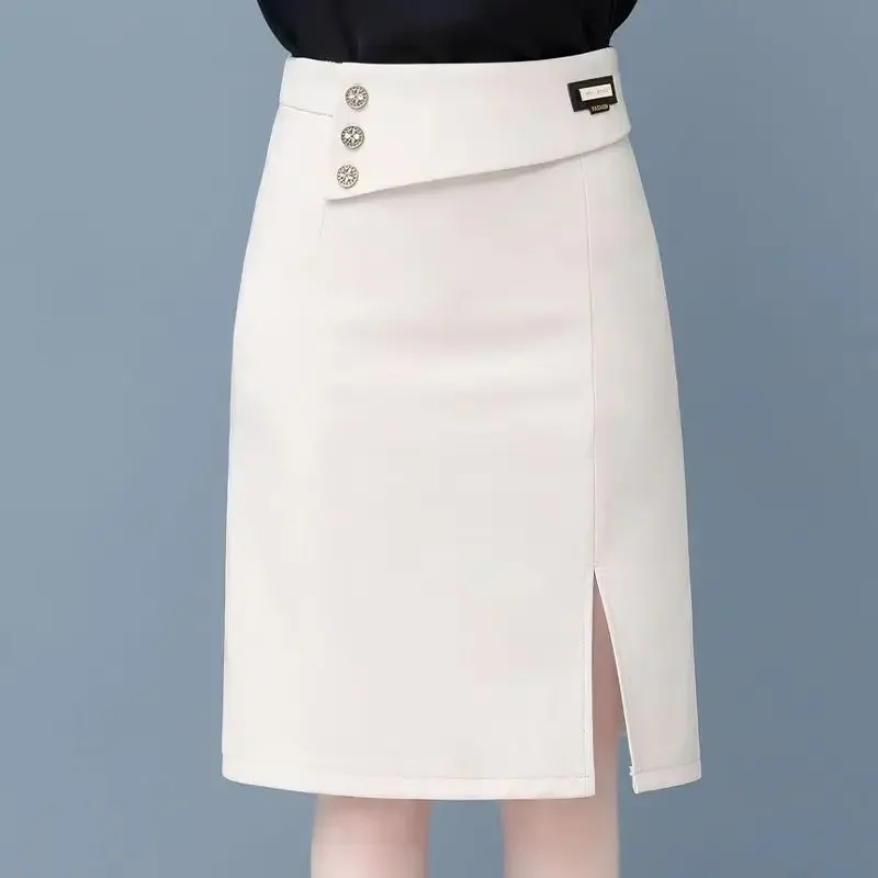 New Spring and Summer Women's Solid High Waist Split Button Slim Classic Bag Hip A-Line Fashion Casual Commute All Match Skirt
New Spring and Summer Women's Solid High Waist Split Button Slim Classic Bag Hip A-Line Fashion Casual Commute All Match Skirt