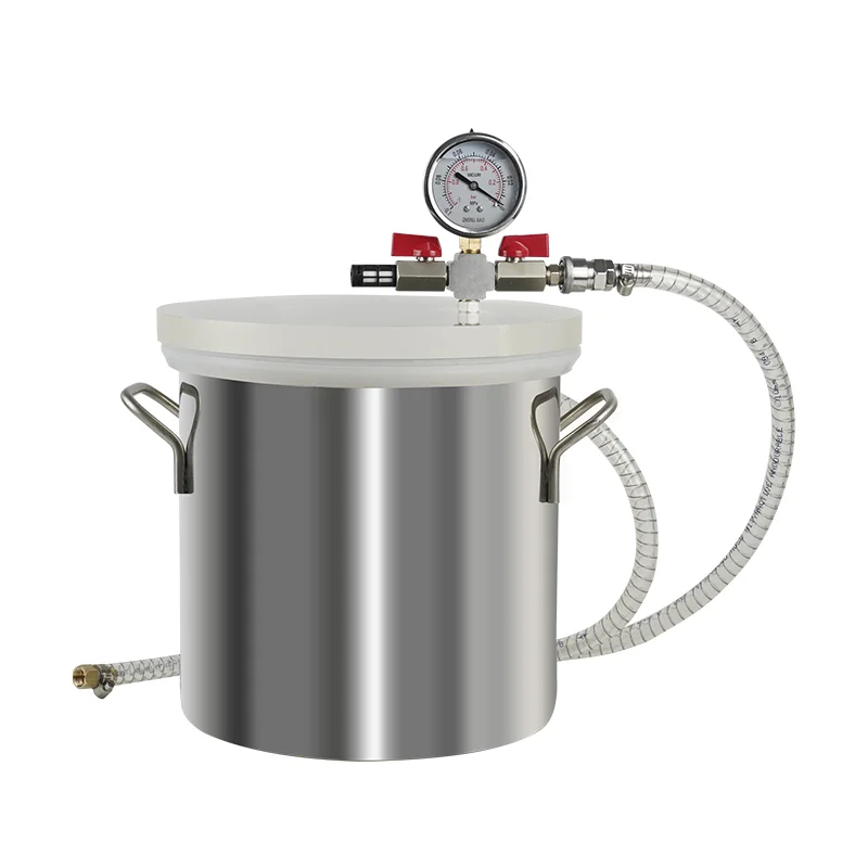 6L Vacuum Degassing Chamber Stainless Steel Vacuum Chamber Gallon Vacuum Defoaming Barrel
6L Vacuum Degassing Chamber Stainless Steel Vacuum Chamber Gallon Vacuum Defoaming Barrel